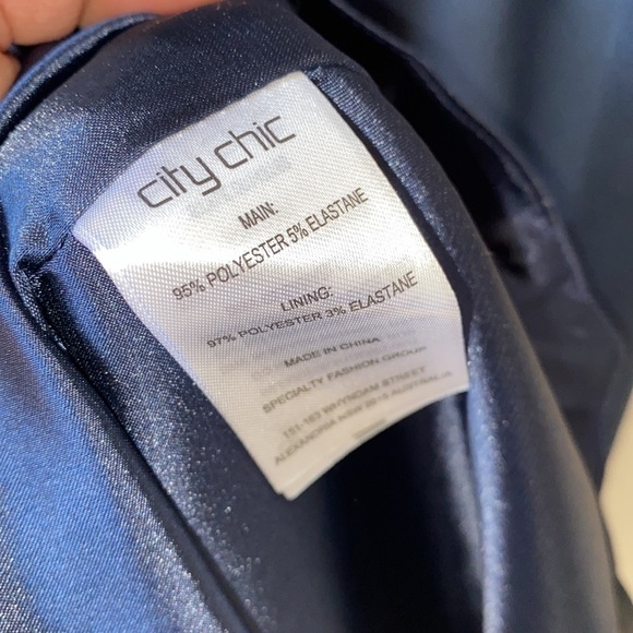 City‎ Chic dress maxi devotion xs size 14 navy blue sleeveless - Picture 7 of 8